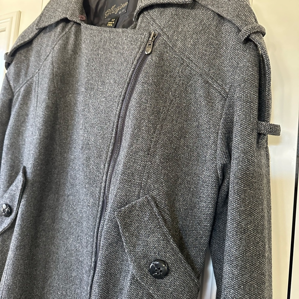 Maginn 100% Wool Gray Coat, Size 10 - Picture 5 of 8